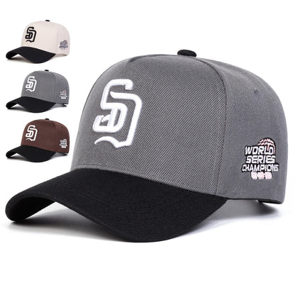 Cappellini da baseball unisex con ricamo di lettere SD, cappelli casual regolabili, cappelli da esterno per la protezione dal sole in primavera e in autunno