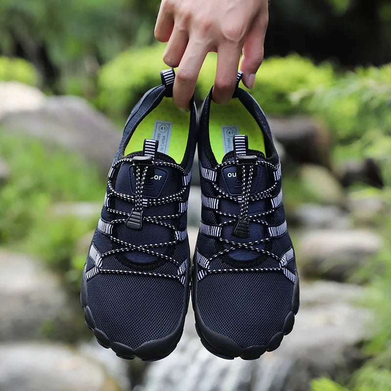 Green Water Shoes For Men Aqua Upstream Shoes New Breathable Mesh Beach Sandals Summer Sport Shoes Women Swimming Shoes Slippers
