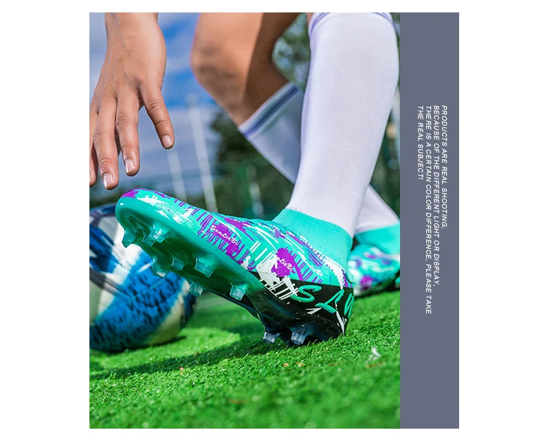 Brand Fashion Football Sneakers for Men Women Professional Field Boot Big Size 46 Long Spikes Soccer Cleats Men botas de futbol