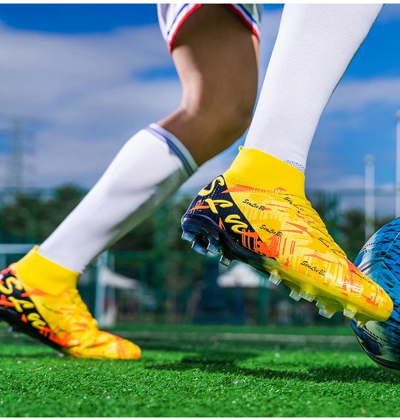 Brand Fashion Football Sneakers for Men Women Professional Field Boot Big Size 46 Long Spikes Soccer Cleats Men botas de futbol