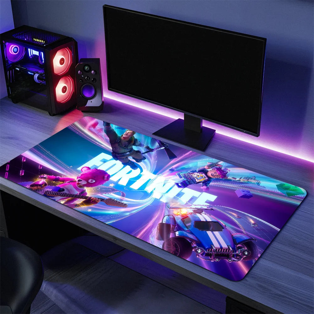 Tapete de Rato Gaming F-Fortnite Survival Battle, Grande, para Secretária e Teclado, Ergonómico, em Borracha, para PC e Escritório, Antiderrapante, Anti-Desfiamento, Personalizado para Casa