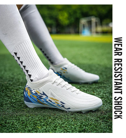 Casual Comfortable Men Sports Shoes Soccer Shoes Men Anti-slip Outdoor Grass Training Breathable Lace-up Football Boots