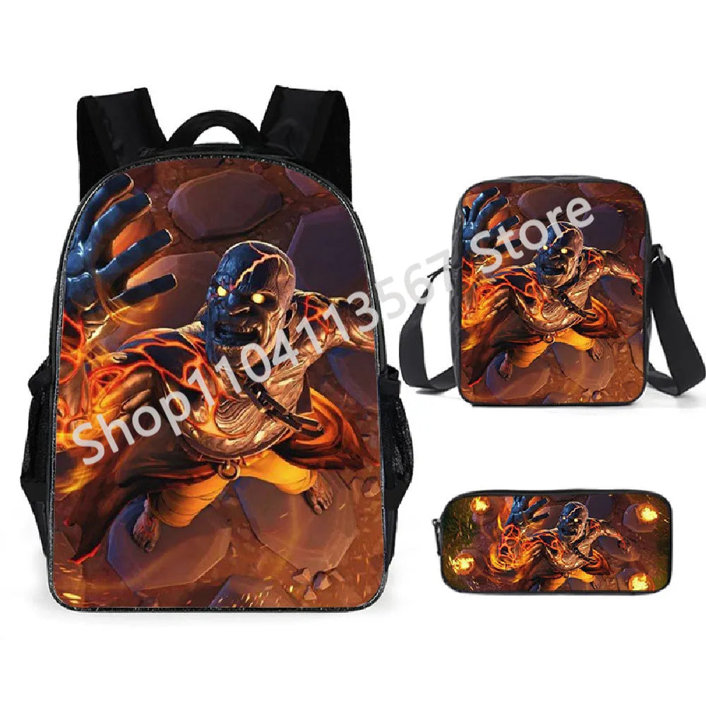 Fortnite Kids 3pcs Backpack Set Women Backpacks Office Stationery for Teenage Girls Boys Laptop Backpack Casual Travel Rucksack