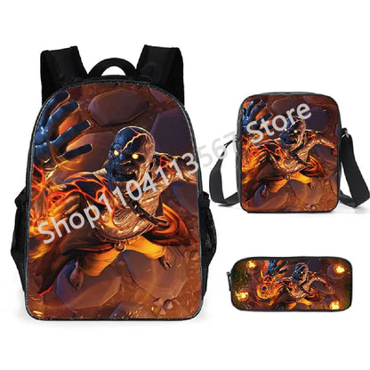 Fortnite Kids 3pcs Backpack Set Women Backpacks Office Stationery for Teenage Girls Boys Laptop Backpack Casual Travel Rucksack