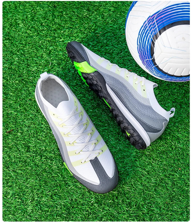 Men Professional Soccer Shoes FG/TF Football Boots Cleats Breathable Non-Slip Training Sneakers for Outdoor Grass Turf  Footwear