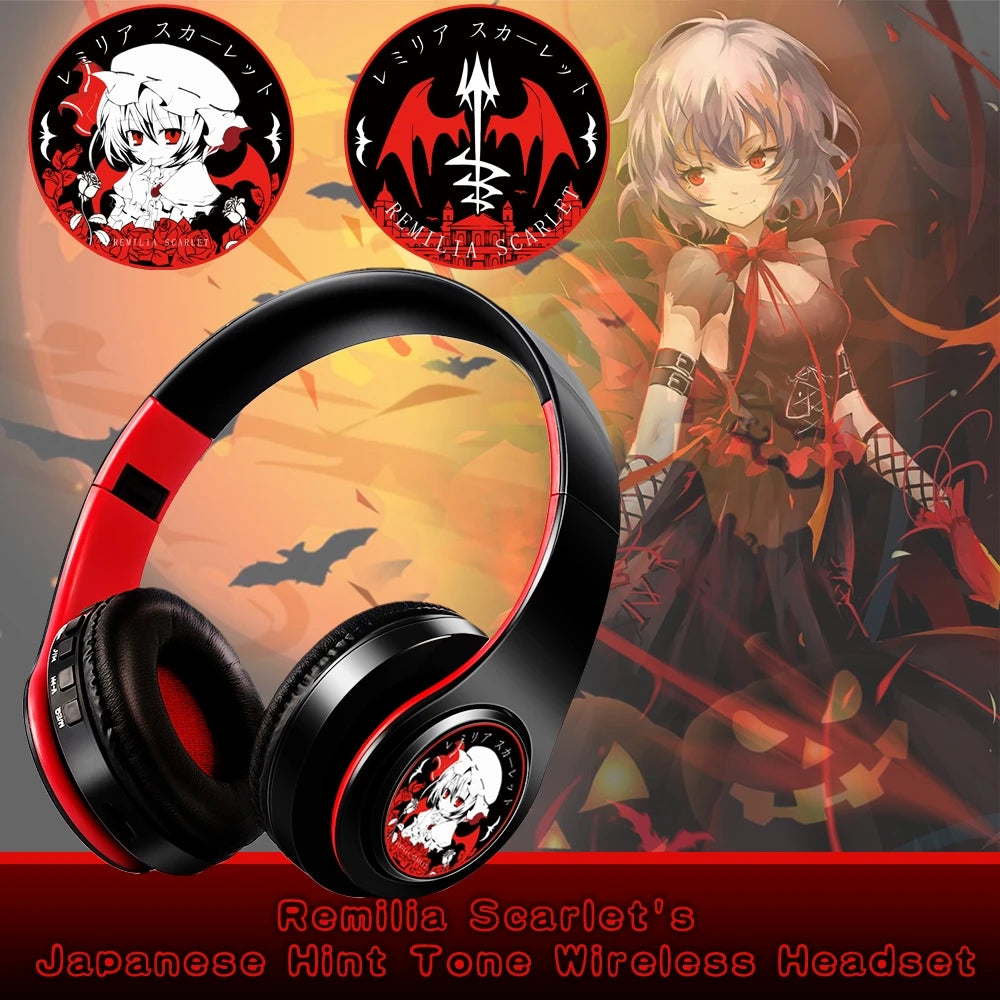 Miku Nakano Sanjiu Bluetooth 5.0 Over-Ear-Anime-Kopfhörer – Kabelloses Stereo-Gaming-Headset mit tiefem Bass, Mikrofon & TF-Kartenunterstützung