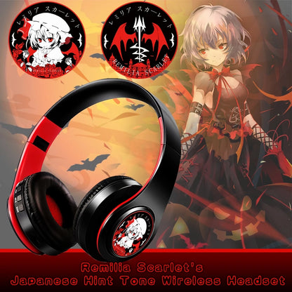 Miku Nakano Sanjiu Bluetooth 5.0 Over-Ear-Anime-Kopfhörer – Kabelloses Stereo-Gaming-Headset mit tiefem Bass, Mikrofon & TF-Kartenunterstützung