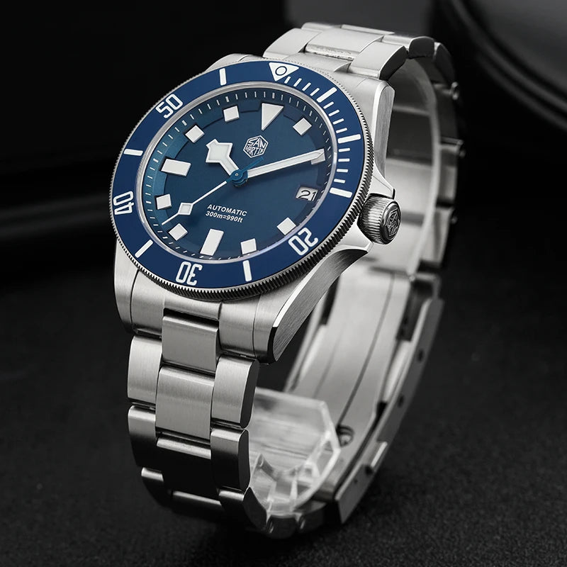 San Martin SN0121TD Titan-Taucheruhr ST2130 Automatikwerk Uhren Grade5 Titan 120 Klicks wasserdicht 300m Armbanduhr
