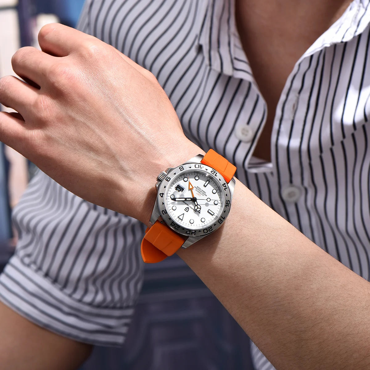 Relógio de mergulho masculino Pagani Design 2026 novo, 42mm, safira, mecânico automático GMT, impermeável 100m PD1682