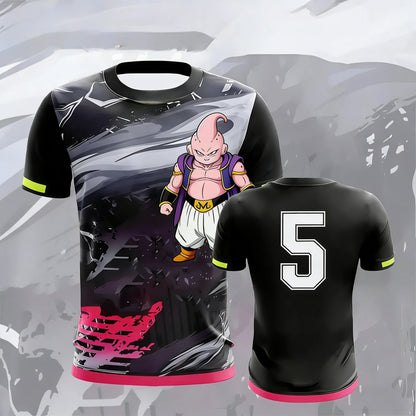 Vintage Dragon Ball  Goku Ink Wash Pink Brush 3D Print T-Shirt 2026 Summer Unisex Oversized Y2K Retro Anime Streetwear  Top