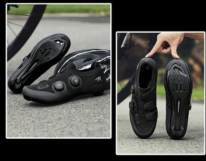 Scarpe da ciclismo su strada unisex, HsYixin traspiranti SPD autobloccanti antiscivolo, scarpe da corsa per bici da strada, MTB flat e sneakers da bicicletta