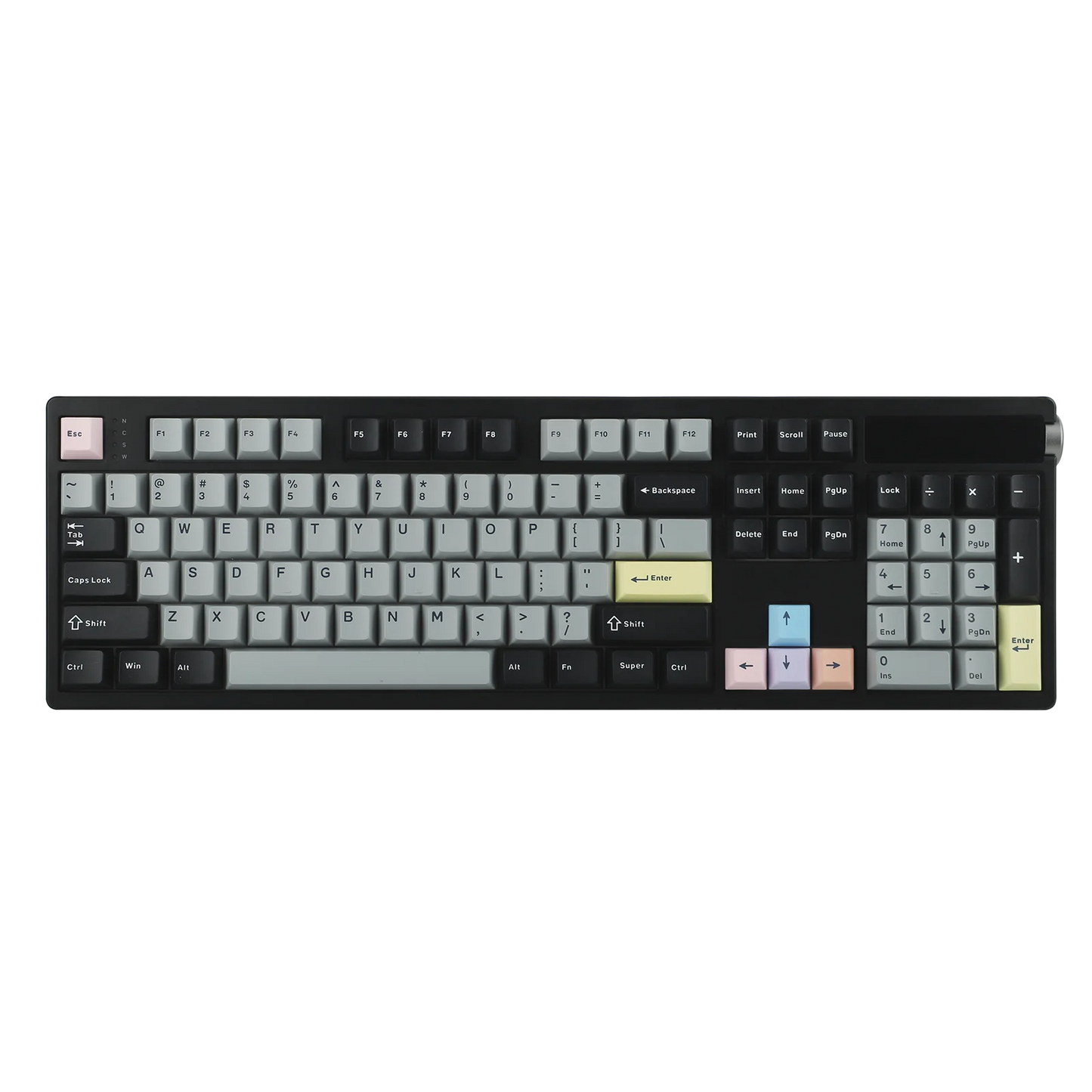 Teclado Mecânico EPOMAKER TH108 PRO 100% Full-Size Hot-Swap com Fio/BT/2.4Ghz sem Fios, Ecrã, Botão Rotativo e Bateria de 10000mAh