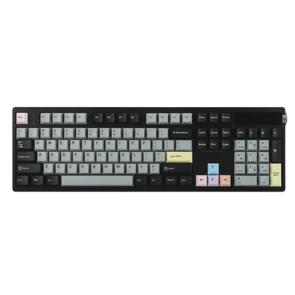 Teclado Mecânico EPOMAKER TH108 PRO 100% Full-Size Hot-Swap com Fio/BT/2.4Ghz sem Fios, Ecrã, Botão Rotativo e Bateria de 10000mAh