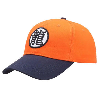 Dragon Ball Son Goku -baseball-lippis, jossa on korkealaatuinen brodeerattu painatus; unisex-kesälippis, pyöreä kruunu, leveä lieri, duckbill-malli