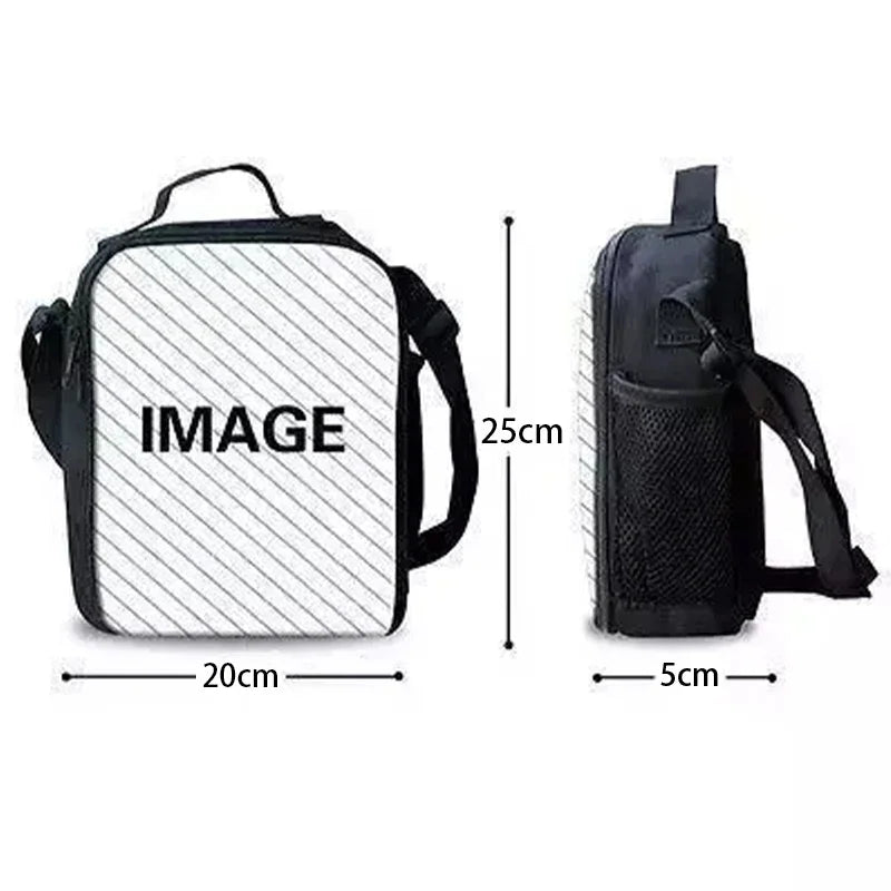 Saco térmico infantil F-FortniteS de grande capacidade para menino e menina, lancheira térmica reutilizável para estudante, piquenique e atividades ao ar livre