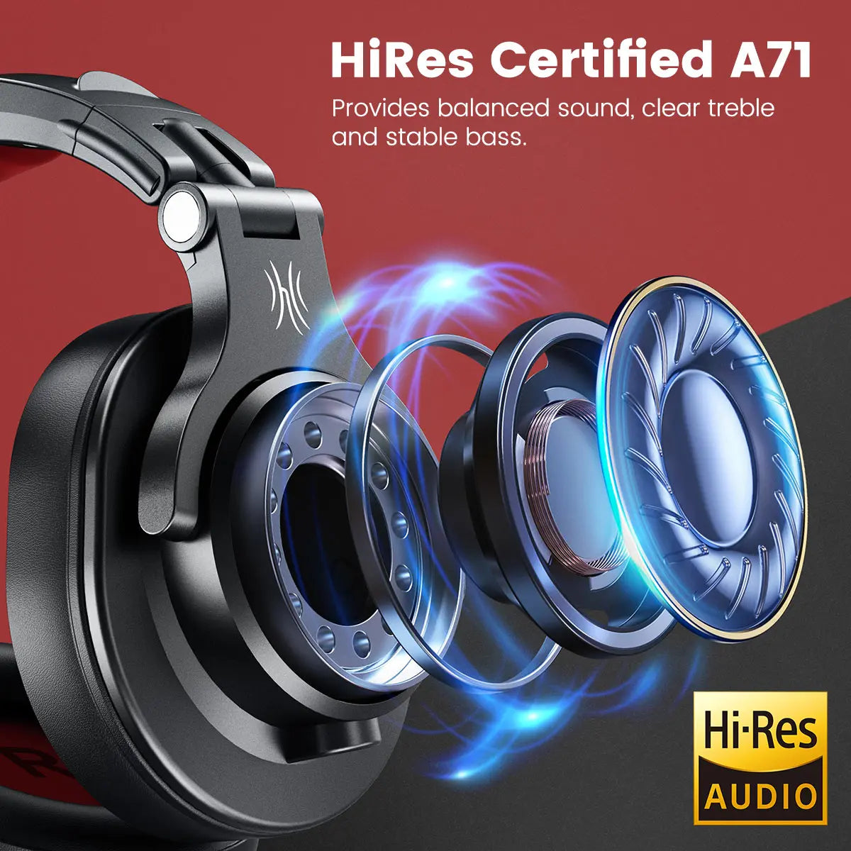 Cuffie OneOdio A71 cablate over-ear HiFi Studio DJ con microfono – Headset gaming professionale per monitoraggio con bassi profondi