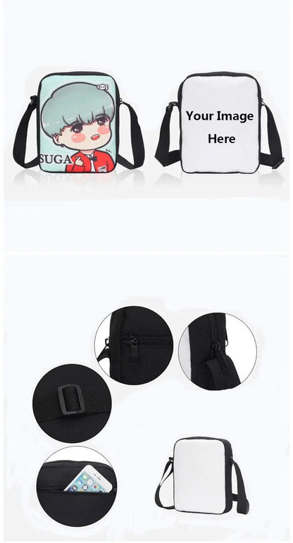 Mala de ombro tipo messenger infantil com estampado FortniteS, clássico dos jogos populares, para rapazes e raparigas, mala casual, bolsa para telemóvel e saco de compras para homem e mulher
