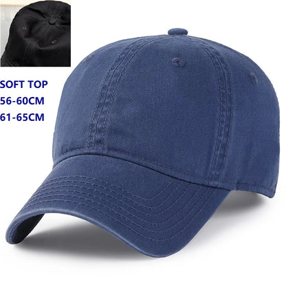 Cappellino da baseball da uomo e da donna oversize XXL, 100% cotone, cappellino da baseball grande per teste grandi 56-63 cm (23,5"-25,5"), cappellino "dad cap" semplice e regolabile