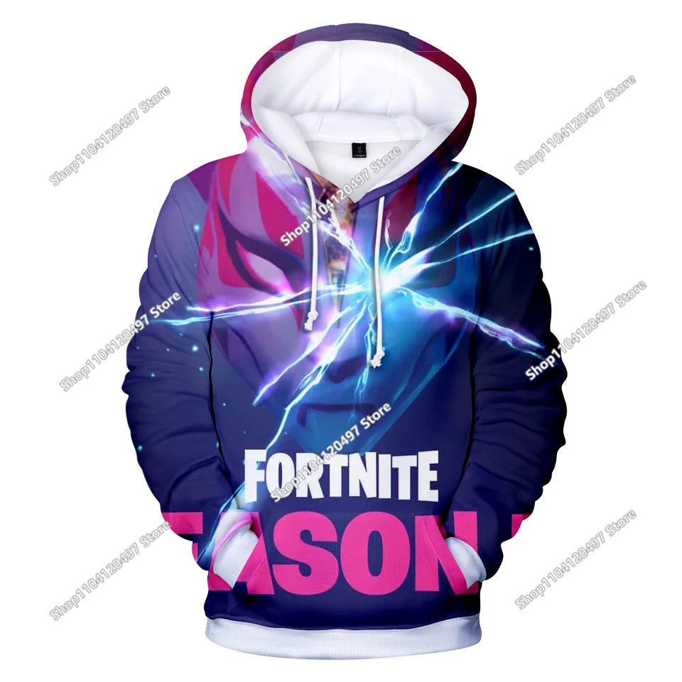 Game Fortnite Hoodies Teenager Boys Hoodie Kids Sweatshirts Cartoon Leisure Outwear Children Cosplay Pullovers Streetwear Gift