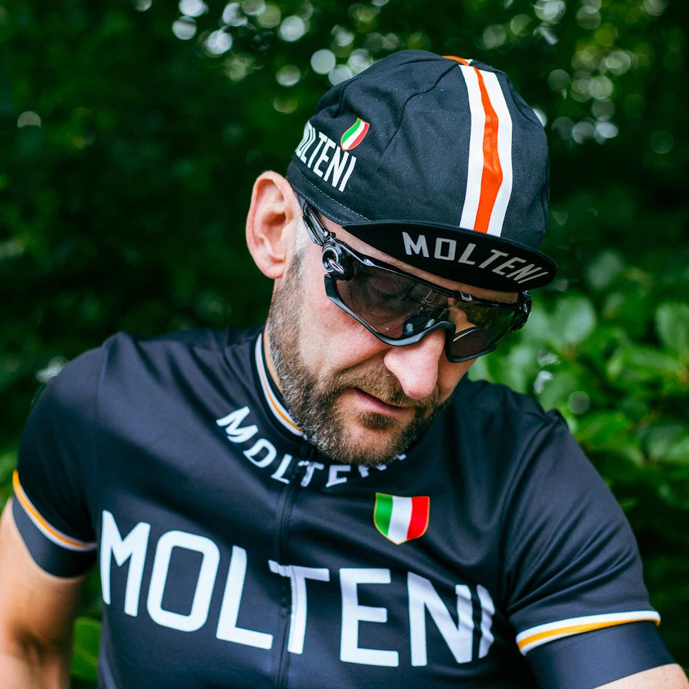Retro Team Molteni cykelkeps – andningsbar solskyddskeps för utomhussport, unisex
