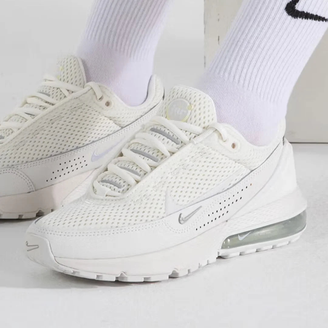 Nike Rear Cushioning Air Cushioning Rebound Training Women's Running Shoes, New Lightweight, Comfortable, Supportive, Durable Commuting Sports Running Shoes, Air Max Pulse, Simple and Elegant Beige Color, Versatile Casual Spo