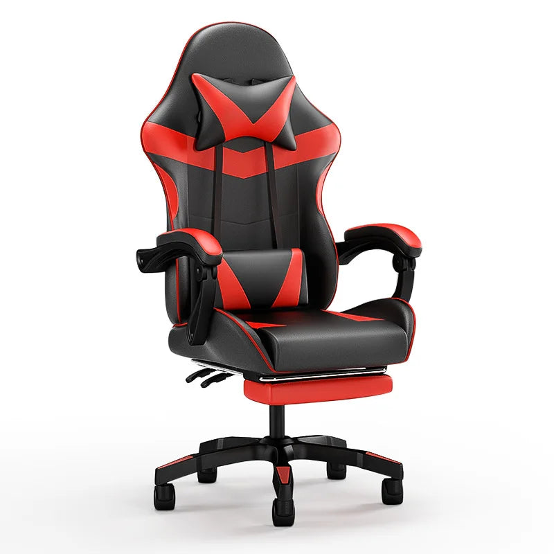 Ergonomisk gamingstol til computerbord, tilbagelænet hjemmekontor-gamingstol med rygstøtte til lange sessions, gamerstol