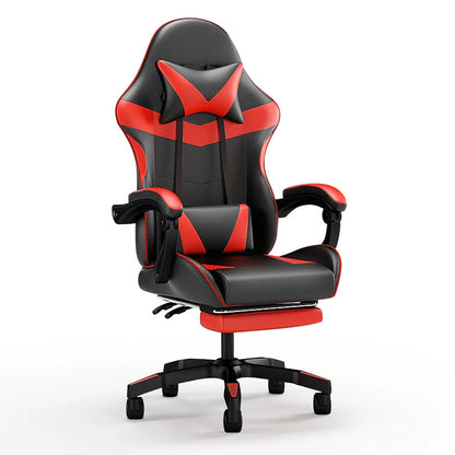 Ergonomisk gamingstol til computerbord, tilbagelænet hjemmekontor-gamingstol med rygstøtte til lange sessions, gamerstol