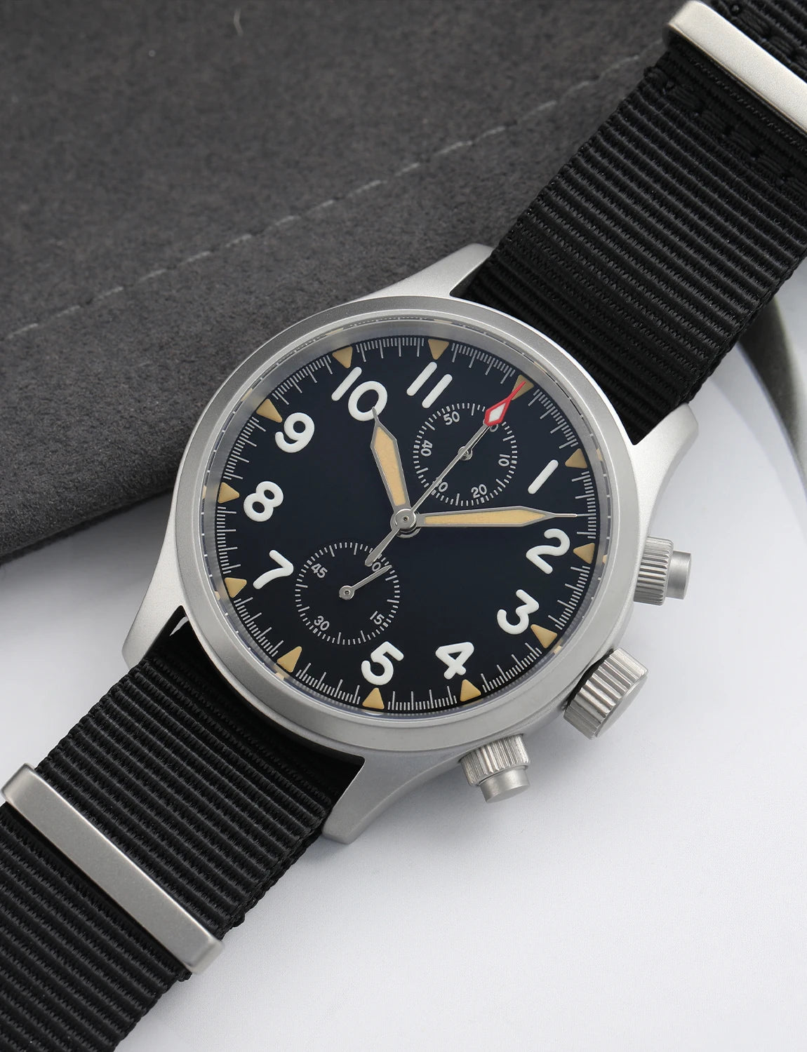 Militado ML1868 Watch VK61 Quartz Movement 100m Waterproof Watches Men Stainless Steel Chronograph Sapphire Crystal Wristwatch