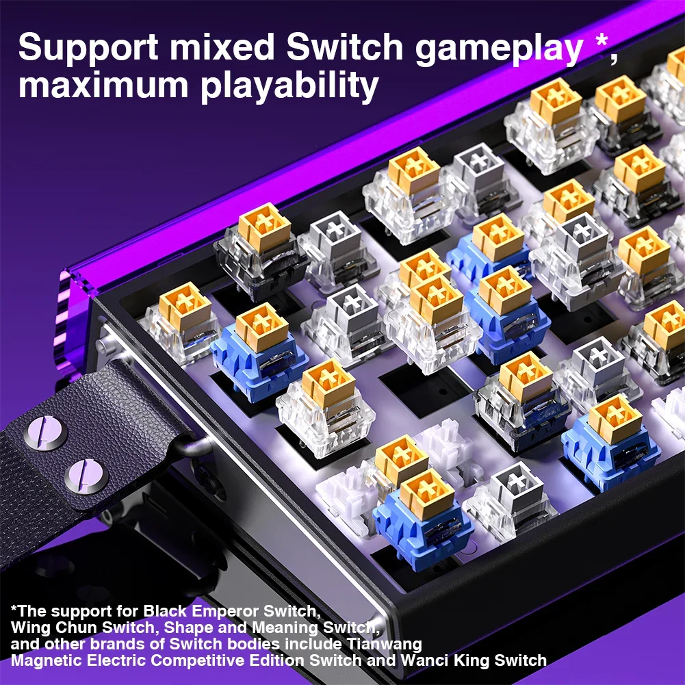 Teclado mecânico gaming com fios AULA HERO68 HE, switches magnéticos, Rapid Trigger, taxa de polling 8K, RGB, para esports