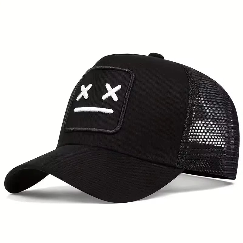 Unisex XX bestickte Baseball-Netzkappen, verstellbare Freizeitmützen, Sonnenhüte für Frühling und Sommer im Freien