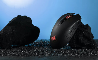 Mouse de gaming wireless Redragon M656 Gainer, 4000 DPI, 2.4Ghz, mouse wireless pentru gameri cu 5 niveluri DPI, 7 butoane macro, iluminare roșie LED