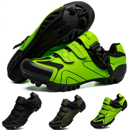 Primavera, scarpe da ciclismo MTB con morsetti da uomo, scarpe sportive in carbonio, velocità, corsa in montagna, scarpe da mountain bike