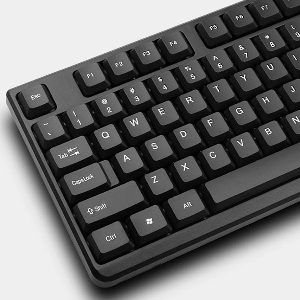 Novo teclado USB com fios para PC, computador portátil e desktop, com rato ótico com fios para Windows, Mac OS, laptop e PC