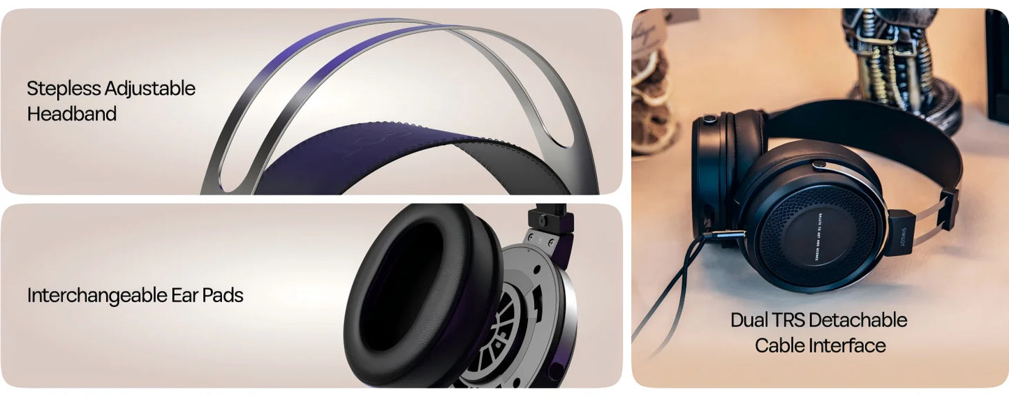 SIMGOT EP5 kabelgebundene Hochleistungs-Kopfhörer mit dynamischem 50mm-Treiber – HiFi-Gaming-Headset, niedrige Impedanz, hohe Empfindlichkeit, 7.1 Surround Sound
