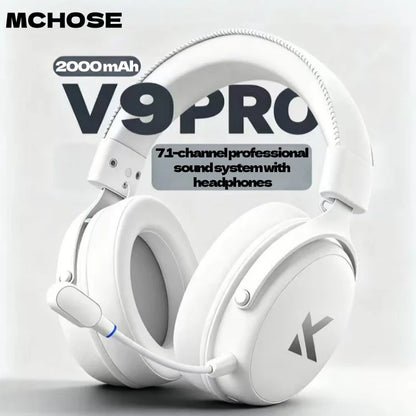 MCHOSE V9 Pro Gaming Wireless Headset 7.1 Surround Sound Headphones Noise Canceling Mic Low Latency Lightweight for PS5 PC SWITCH