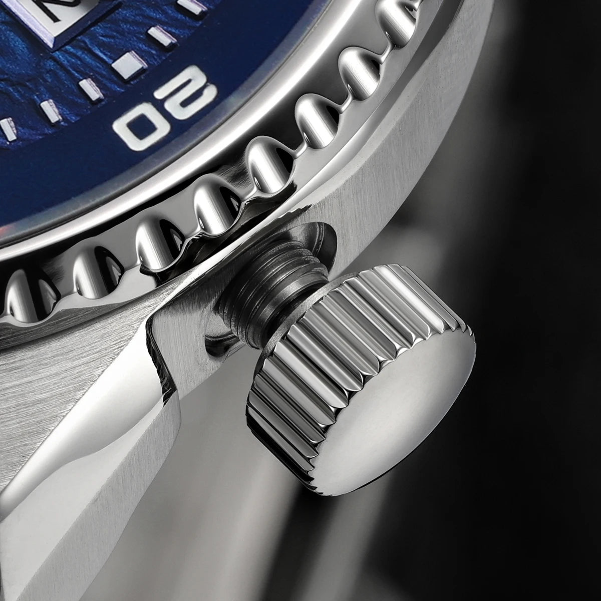 BERNY Automatic Diver Watch for Men Top Luxury Sapphire 316L Steel Blue Dial 200M Waterproof Mechanical Diving Men's Watches