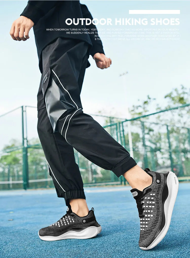 Men's Cushioned Running Shoes EVA Midsole for Shock Absorption Lightweight & Breathable Mesh Sports Sneakers for Gym and Walking