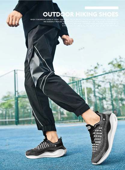 Men's Cushioned Running Shoes EVA Midsole for Shock Absorption Lightweight & Breathable Mesh Sports Sneakers for Gym and Walking