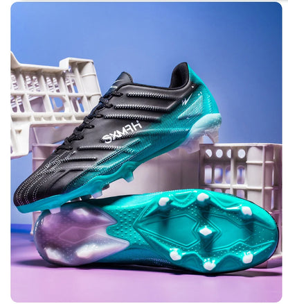 Double Star Adult Youth AG Soccer Cleats Non-Slip Durable Artificial and Natural Grass Football Shoes for Training and Matches Men Women