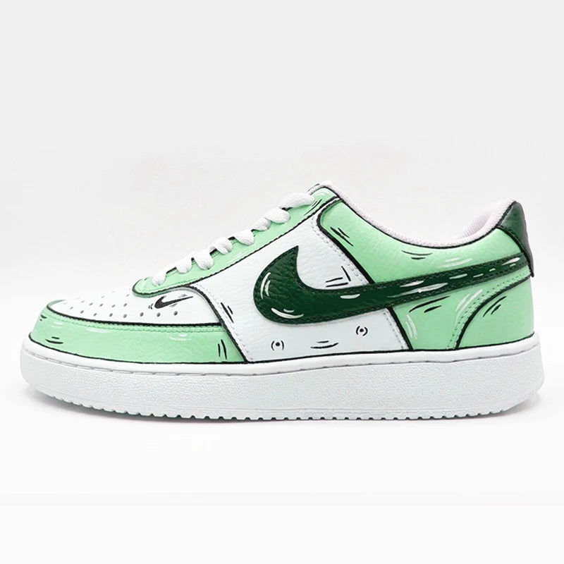 Custom Sneakers Nike Court Vision Messy Line Design Wild Romantic Dream Comic Pattern Couple Matching Shoes Unisex Retro Shoes