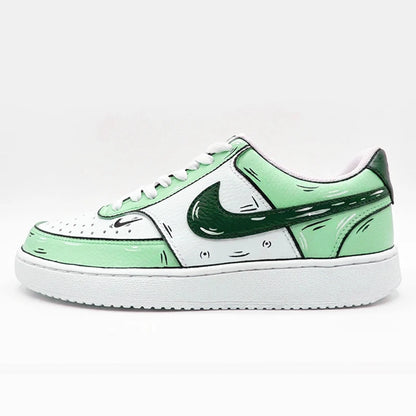 Custom Sneakers Nike Court Vision Messy Line Design Wild Romantic Dream Comic Pattern Couple Matching Shoes Unisex Retro Shoes