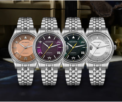 San Martin 39.5mm Men Pilot Watch YN55 Automatic Mechanical Aviation Watches Chinese Style Original Design SN0033 Field Reloj