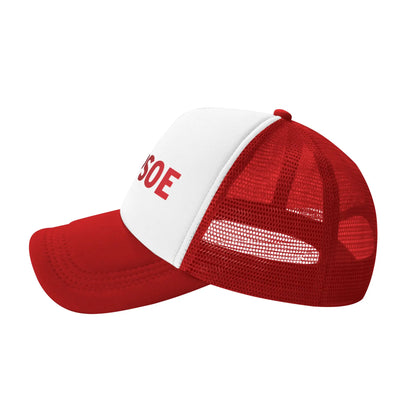 PSOE Logo Pedro Sanchez Mesh Trucker Hat Trendy  Summer Breathable Mesh-back Baseball Cap Adjustbale For Casual Wear