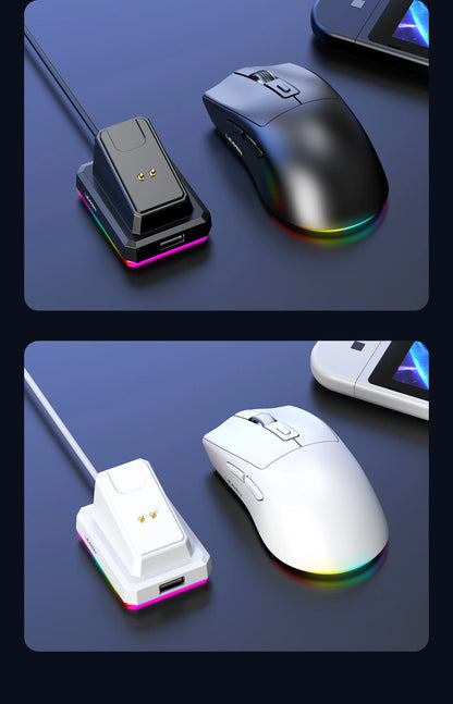X3 Wireless Bluetooth Mouse 2.4G Dual-Mode Connection, DPI Adjustable, Lightweight Gaming Mouse, RGB Light, 300mAh Battery Capacity