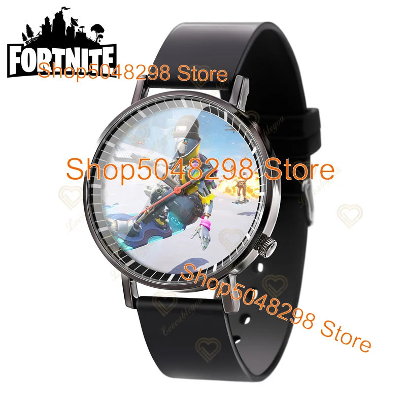 Relógio de Pulso Fortnite para Homem e Mulher, Relógio com Estampado Battle Game, Novidade 2025, Relógio de Quartzo Feminino, Presentes de Aniversário para Crianças