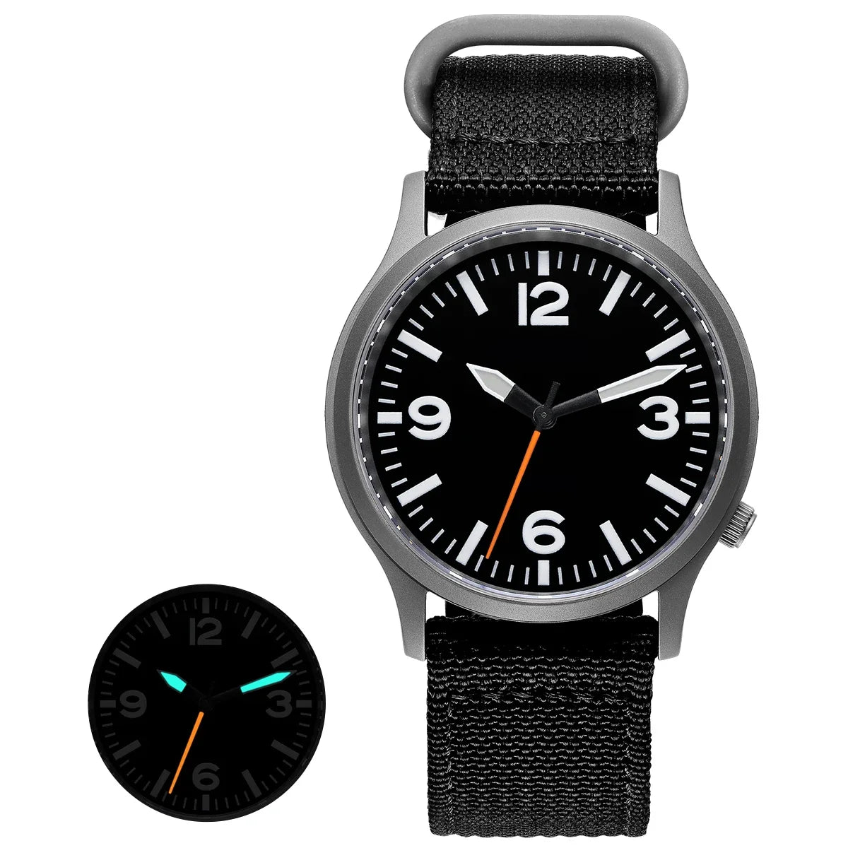 BERNY Full Titanium Watches for Men Super Luminous Sapphire Sports Field Quartz Men's Watch VH31 Wristwatch 5ATM Easy Read
