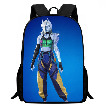 Fortnite Cartoon 15-inch Lightweight Backpack With Adjustable Shoulder Straps Kids Daily School Bag For Boys Girls Age 5-9