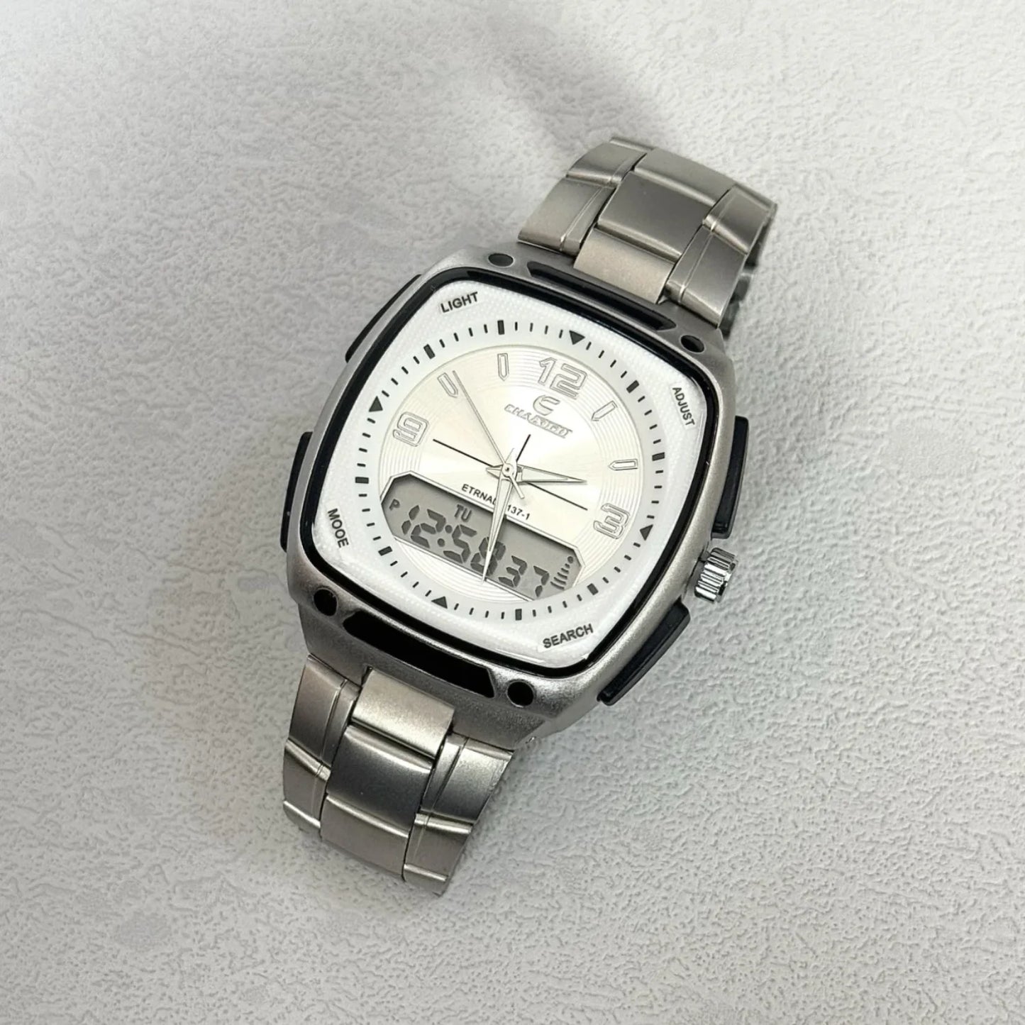 Creative Digital Display Square Quartz Watch Men with Large Dial High-end Luminous Fashion Style Gift Men's Watches Alarm Clock
