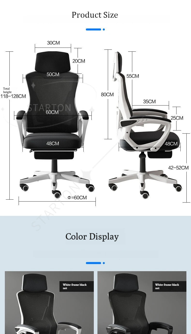 High Density Sponge Mesh Office New Design Home Office Furniture Comfortable Chair with Footrest