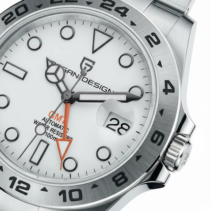 Relógio de mergulho masculino Pagani Design 2026 novo, 42mm, safira, mecânico automático GMT, impermeável 100m PD1682
